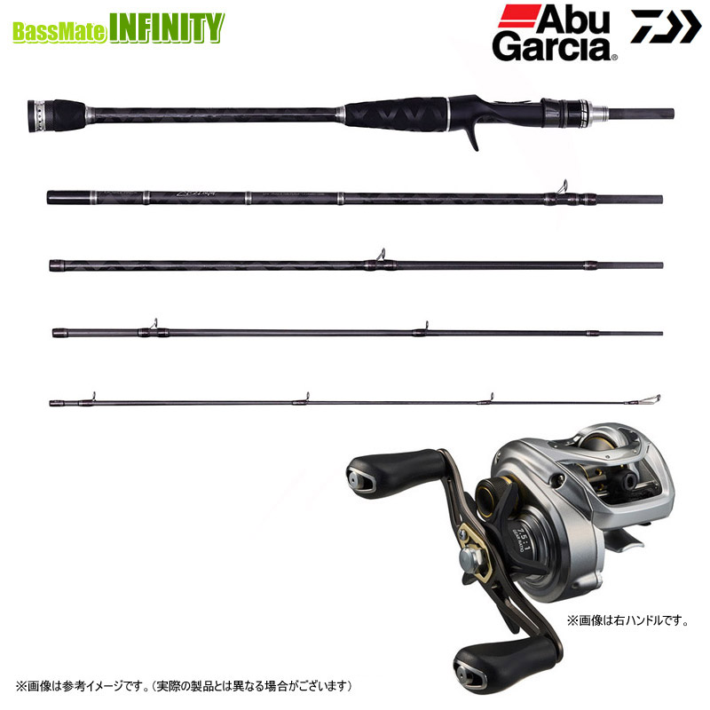 【ライトロックフィッシュ入門セット】●アブガルシア Abu　クロスフィールド XSFC-745M-MB＋ダイワ　24 バスX 100HL (左ハンドル) 【まとめ送料割】