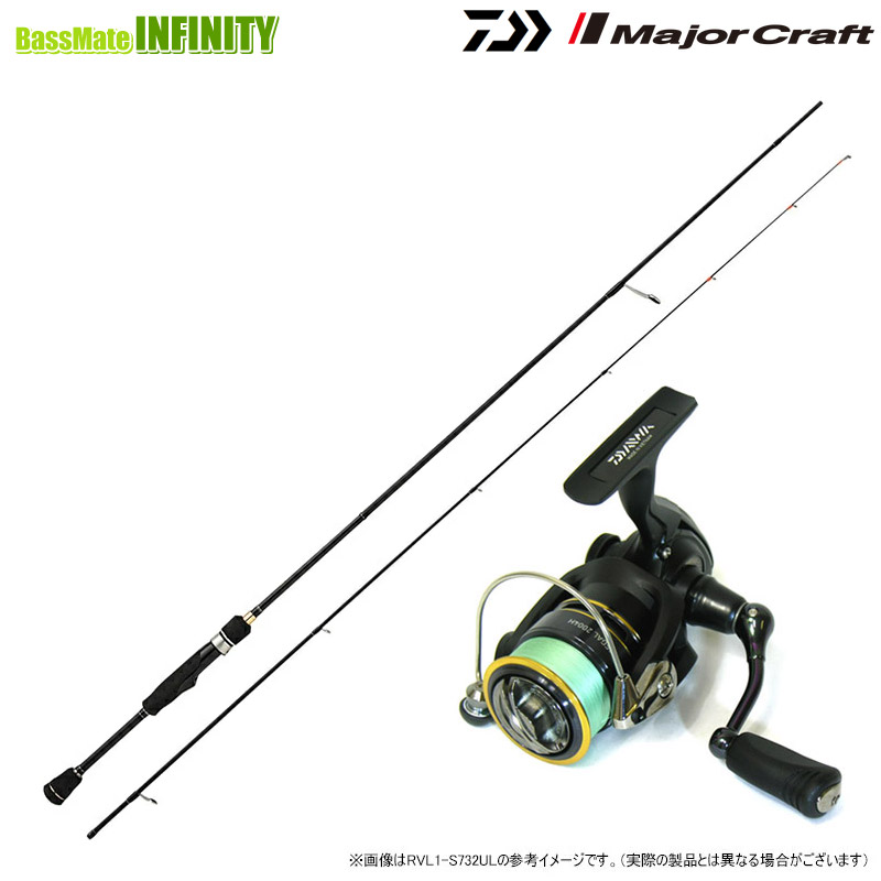 【ワーム1点プレゼント】【PE0.4号(約100m)糸付き】【メバル入門セット】●メジャークラフト　ロックライバー 1G RVL1-S762L (ソリッドティップモデル)＋ダイワ　16 リーガル 2004H
