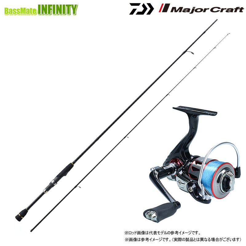 【ナイロン4lb(100m)糸付き】【メバル入門セット】●メジャークラフト　ファーストキャスト ライトロックモデル FCS-S732UL＋スポーツライン MS V-MAX 2004DX｜釣具のバスメイトインフィニティ