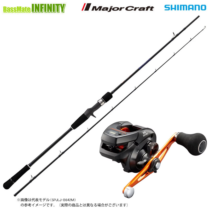 【スーパーライトジギング入門セット】●メジャークラフト　25 ソルパラ SPJSLJ-B642L＋シマノ　21 バルケッタ BB 151HG (044044) (左ハンドル)｜釣具のバスメイトインフィニティ