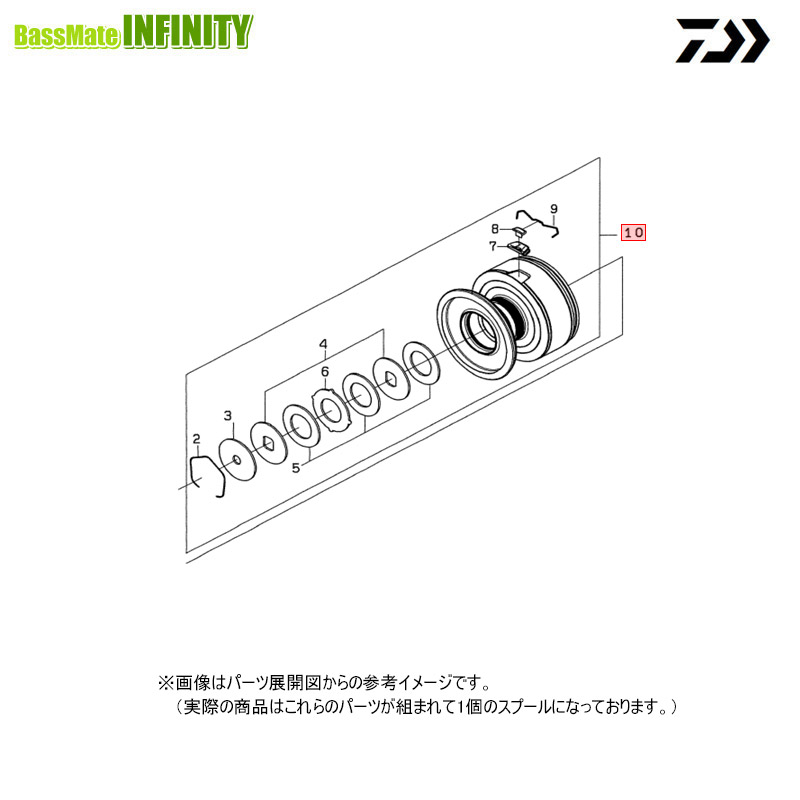 ●ダイワ　22 カルディア SW 5000D-CXH(4550133165733)用 純正標準スプール (部品コード6M283501)　【キャンセル及び返品不可商品】 【まとめ送料割】｜釣具のバスメイトインフィニティ