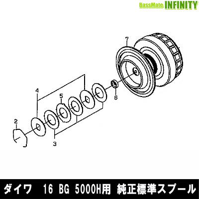 ●ダイワ 16 BG 5000H(4960652196277)用 完全無欠判定基準木管 (部分品吊りひも6J453001) 【とり止める及び返品不可商いもの】 【まとめ貨物輸送割】