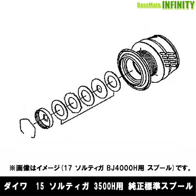 ●ダイワ 15 ソルティガ 3500H(4960652955850)用 純正標準スプール (部品コード6J187401) 【キャンセル及び返品不可商品】 【まとめ送料割】