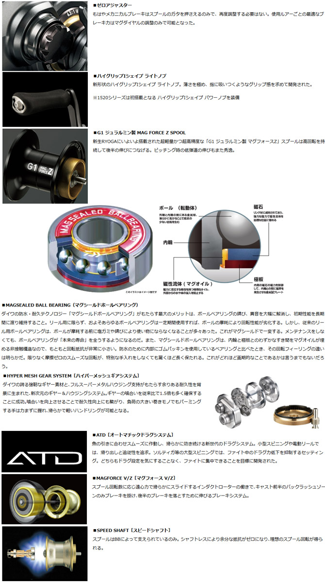 楽天市場 ダイワ Ryoga リョウガ 1016l Cc 左ハンドル まとめ送料割 釣具のバスメイトインフィニティ