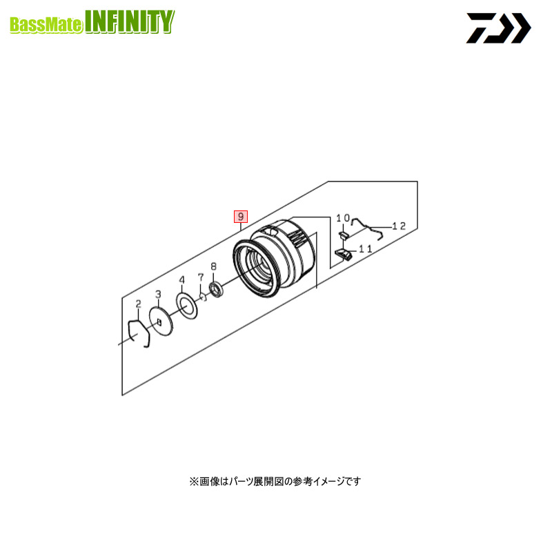●ダイワ　23 エアリティ LT2000S-H(4550133110573)用 純正標準スプール (部品コード6M411201)　【キャンセル及び返品不可商品】 【まとめ送料割】