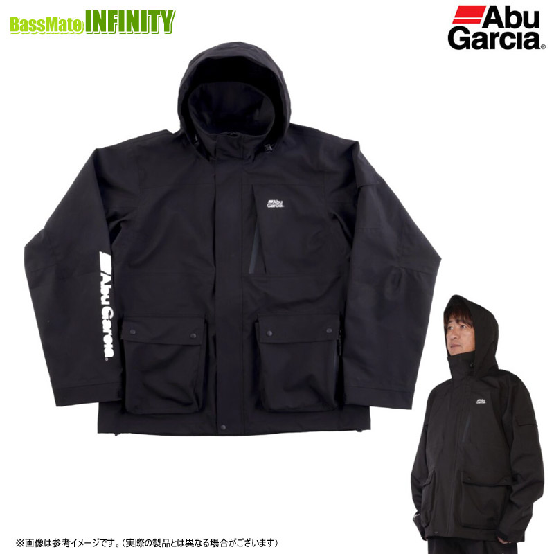 ●アブガルシア Abu 3座標軸 フィッシングシェルパーカー (黒いこと) 【まとめ貨物輸送割】