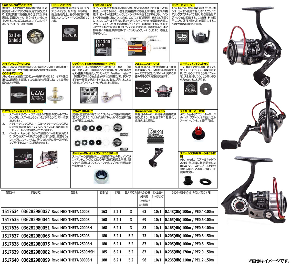 特別価格30 Off アブガルシア Mgx フィッシング Abu Revo Mgx シータ Theta レボ エムジーエックス シータ 2500sh まとめ送料割 釣具のバスメイトインフィニティ