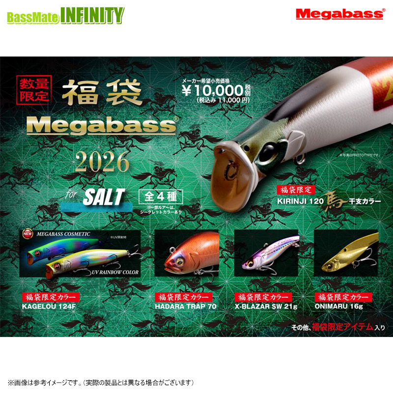 メガバス 2024 ソルト 福袋 4セット 限定カラー H348 Megabass メガバス 福袋 2024【for SALT】or【for BASS】 | Fishing