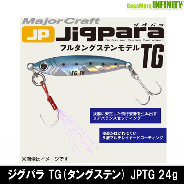 楽天市場】○メジャークラフト ジグパラ TG(タングステン) JPTG 40g