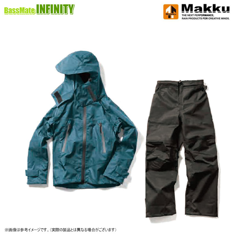 ●マック Makku　ウミ UMI 3レイヤーレインスーツ UM-710J ジュニア 上下セット(ダークブルー) 【まとめ送料割】