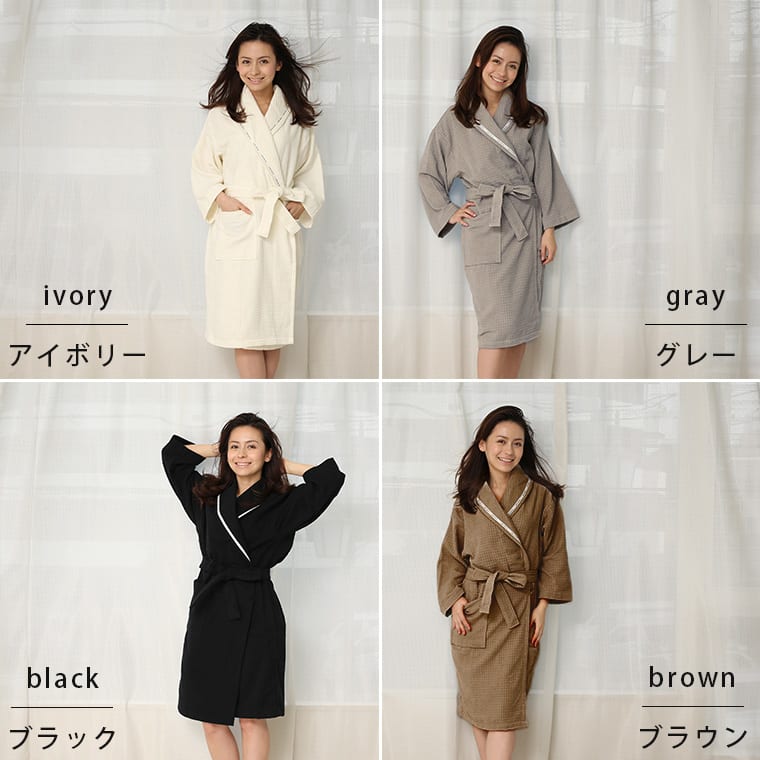 楽天市場 バスローブ 薄手 ワッフル イデゾラ Ideezora Mサイズ バスドレス ガウン 今治タオル 日本製 国産 レディース 速乾 おしゃれ あす楽 送料無料 入浴剤とお風呂のソムリエｓｈｏｐ