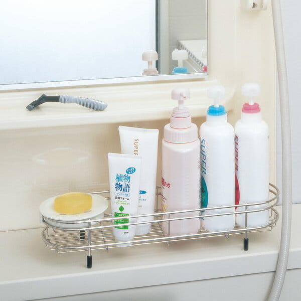 楽天市場 ステンレスバスカウンター 1段 あす楽 お風呂 バスルーム バスラック シャンプーラック 洗面所 収納 浴室 ステンレス 風呂 サニタリー ラック 一段 ディスペンサースタンド バスグッズ お風呂収納 小物 バス 収納棚 コーナーラック ディスペンサー