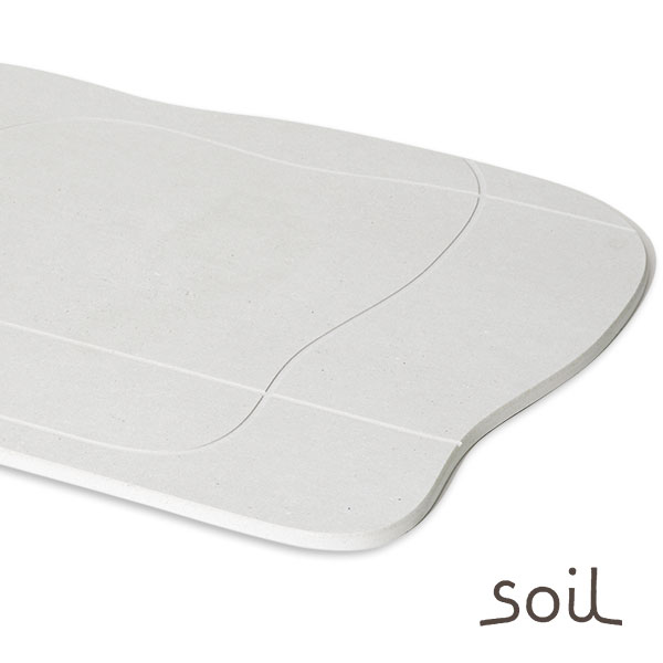 バスマット 珪藻土「soil ソイル」aqua(アクア)【足拭きマット 珪藻土 マット バスマット 速乾 アスベスト不使用 お風呂 マット 足拭き 足ふきマット おしゃれ ナチュラル ギフト 引っ越し祝 新築祝 イスルギ】