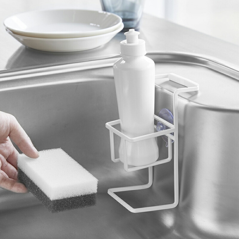楽天市場 キッチン収納 吸盤スポンジ ボトルホルダー タワー Tower 引っ掛け 収納 スポンジラック 錆 吸盤 スポンジ 洗剤ラック 洗剤ホルダー 棚 シンク 流し 台所 省スペース キッチン シンプル おしゃれ ホワイト ブラック 4774 4775 山崎実業 Yamazaki タワー