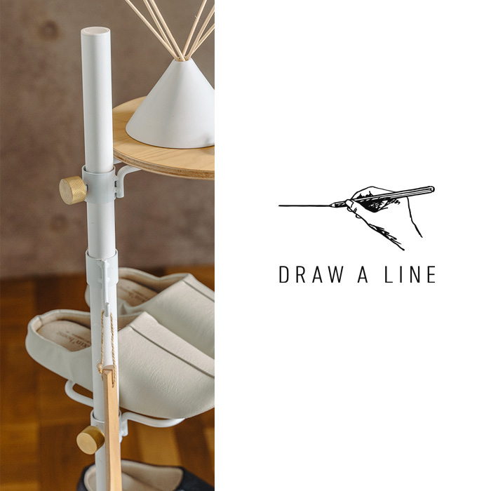 【楽天市場】突っ張り棒用 「 フックA 」DRAW A LINE 縦 アクセサリー つっぱり棒 組み合わせ つっぱり フック 棚 組み合わせ