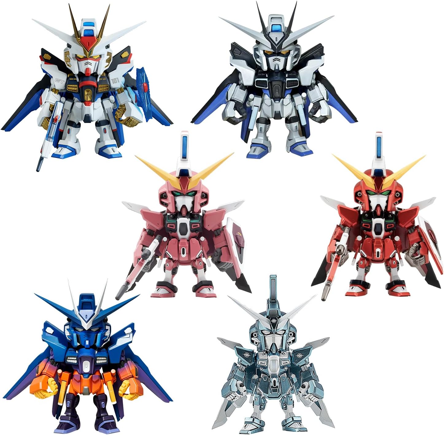 【BOX】QMSV mini STRIKE FREEDOM GUNDAM \u0026 INFINITE JUSTICE GUNDAM 画策下士官兵鵞鳥防波堤 1box8個入り口・入口