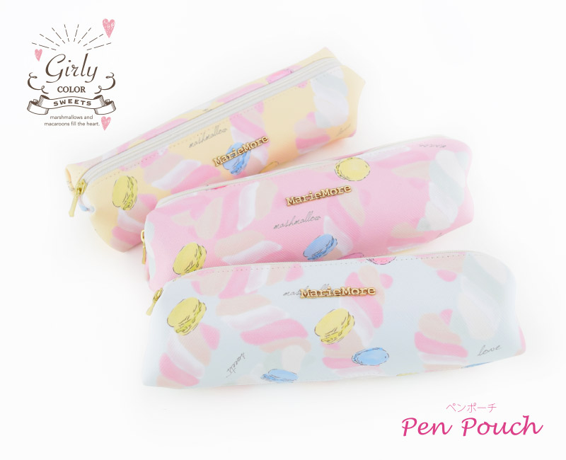 楽天市場】マカロン柄 日本製 ペンケース ステーショナリーやコスメ
