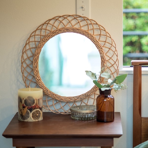 楽天市場】【安心サポート付】ウィッカーミラー 壁掛け S/M（ナチラル