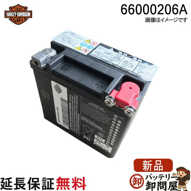 HD 66000206A 旧 65948-00B ハーレーダビットソン 純正 AGM バイクバッテリー 二輪用 6ヶ月保証 VRSCモデル 2002年～2006年 / VRSCR 2007年 65948-00A の後継品｜バッテリー卸問屋