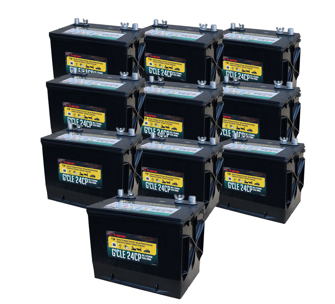 GYu ジーアンドユー 新ディープサイクルバッテリー G'cle24CP《お得な10個セット》 ACデルコ M24MF互換 高品質 長寿命