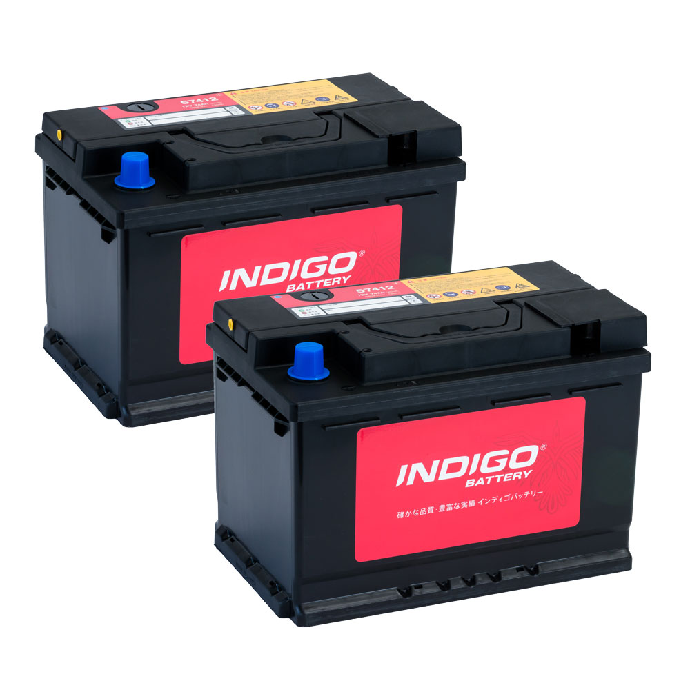 インディゴ(INDIGO)バッテリー 57412 法人様限定!お得な2個セット 欧州車用|九州トータルプランニング