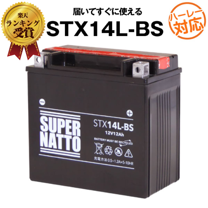 充電バッテリー バイク用バッテリー YTX20L-BS（ハーレー用）・液入・初期補充電