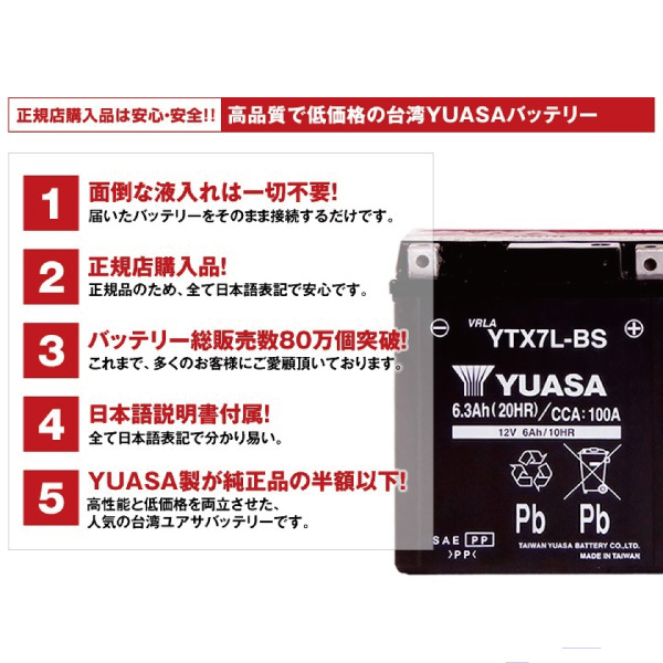 YTX20L-BS 互換 在庫有り 寿命が2倍 コスパ最強 充電済み STX20L-BS GTX20L- BS互換