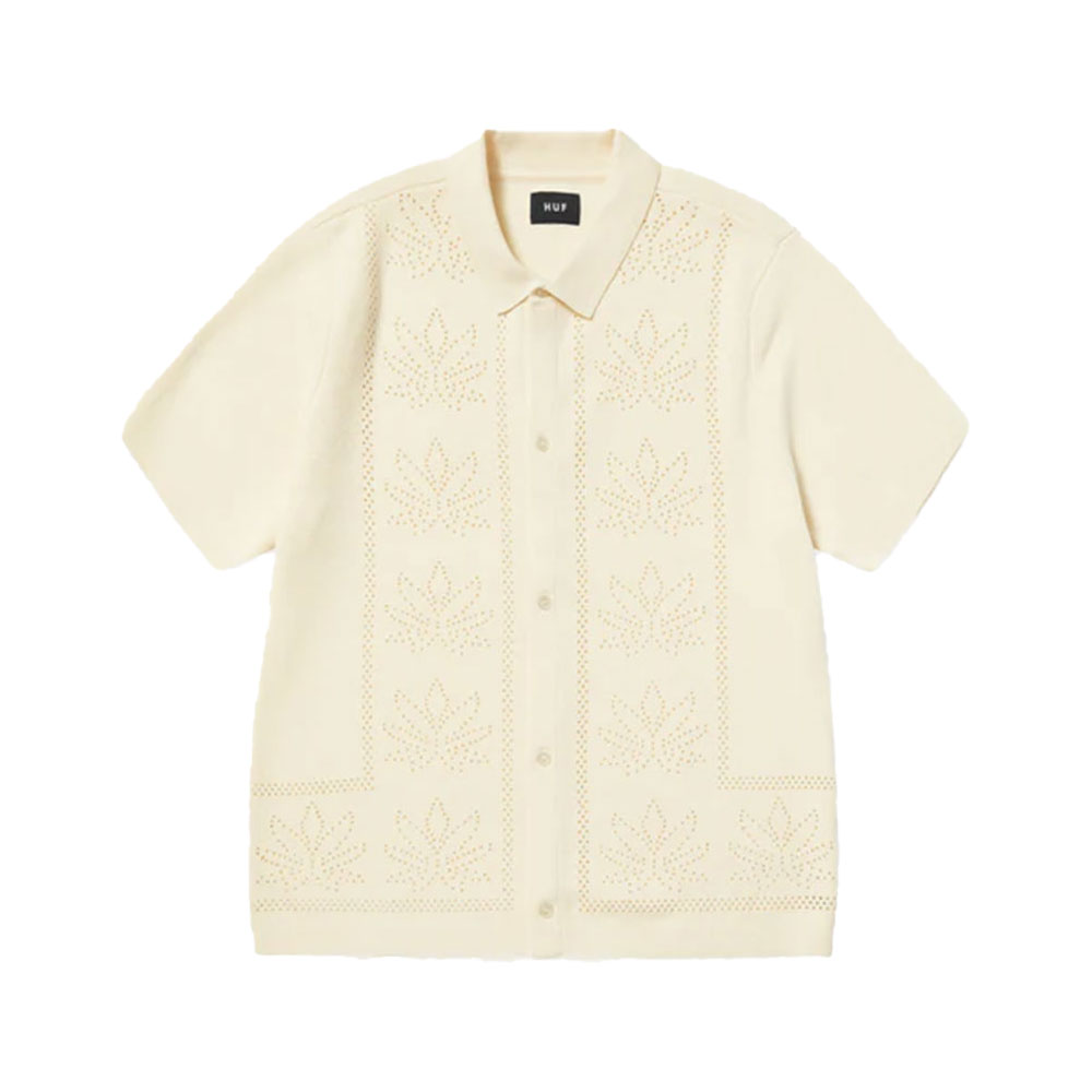 HUF ハフ PLANTLIFE PERFORATED KNIT TOP KN00545SU25 ニットトップス シャツ アートワーク 夏物 ストリート カジュアル