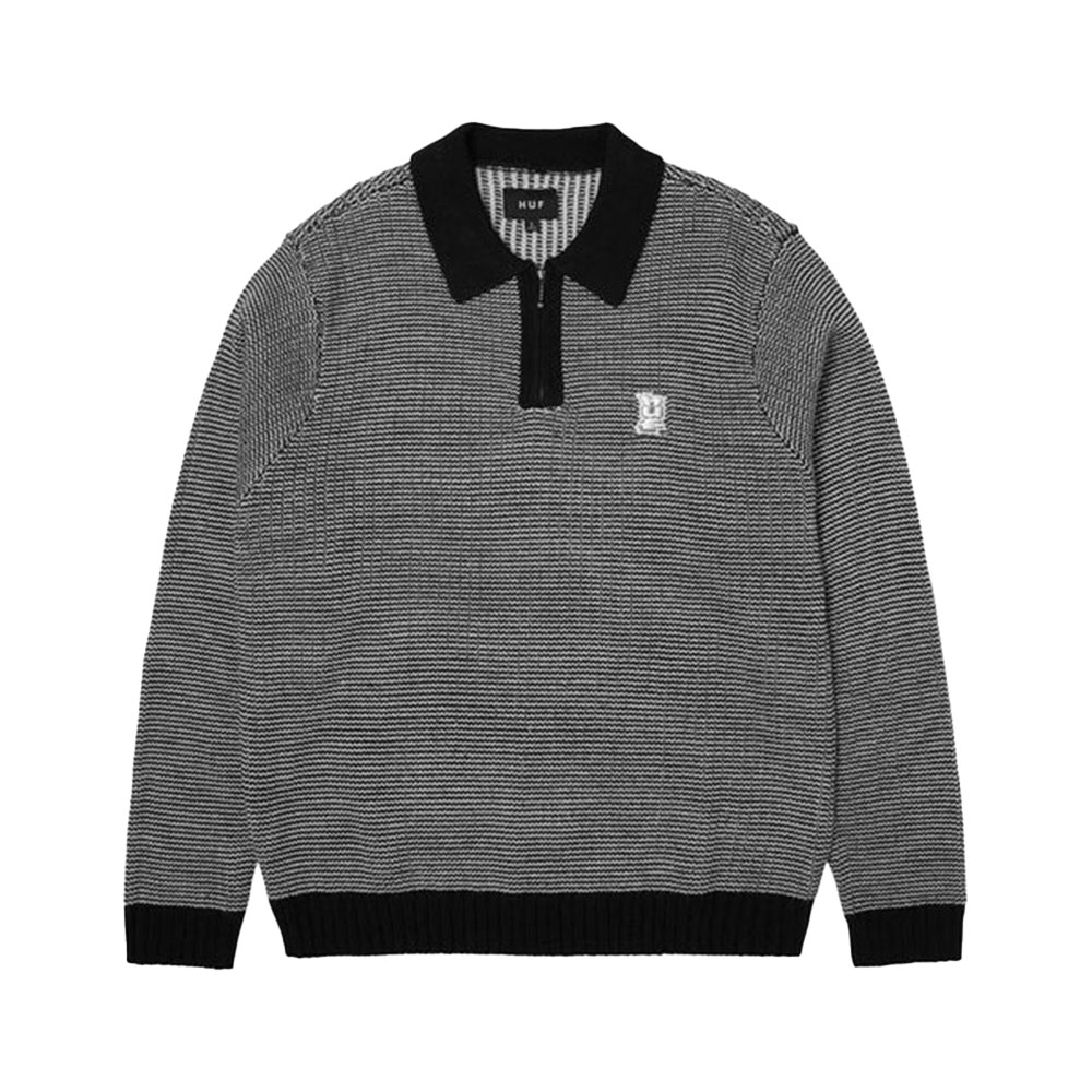 HUF ハフ MEGABLAST TWO TONE WAFFLE SWEATER KN00559FA25 ワッフルニットセーター 長袖 ハーフジップ 表どおり