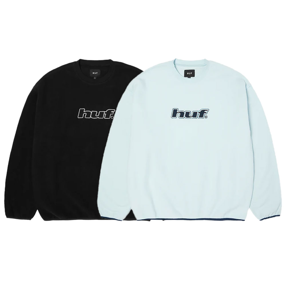 【20倍尖んがり】HUF ハフ H DOT POLAR FLEECE CREWNECK SWEATSHIRT FL00247FA25 汗水 調教師 長袖 フリース ロゴタイプ