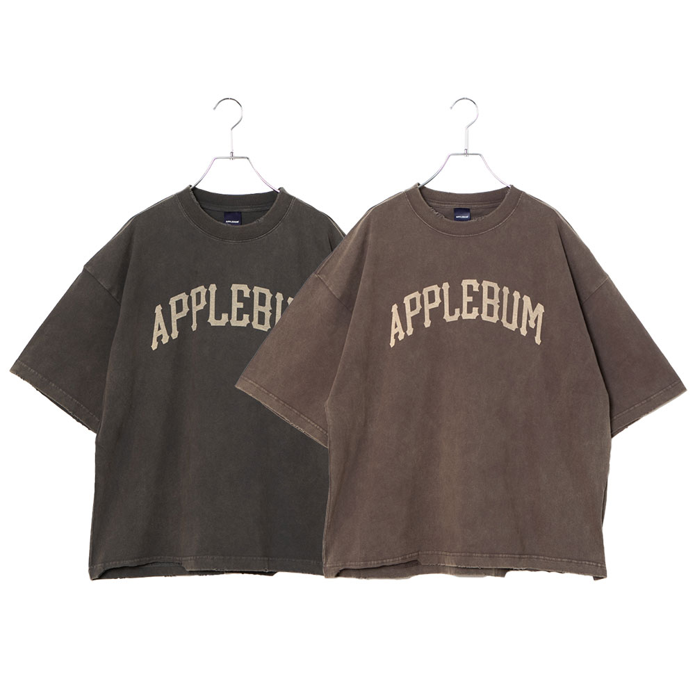 APPLEBUM アップルバム Damaged Short T-shirt 2611120 プルオーバー 半袖 ヴィンテージライク 不都合産業 ブランド名ロゴタイプ 表どおり