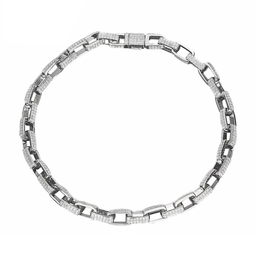 【2倍ポイント】$ole only ソールオンリー ボックスチェーン CZダイヤ 22インチ 10mm No.13 シルバーネックレス アクセサリー ジュエリー 有名ラッパー着用