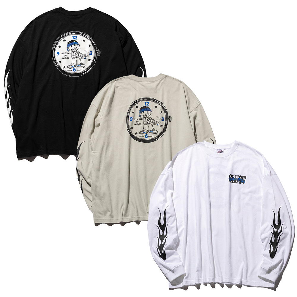 CLUCT クラクト STATE OF MIND[L/S W TEE] 04987 2025年4月入荷先行予約 ロングスリーブ ロンT Ｔシャツ 長袖 シンプル