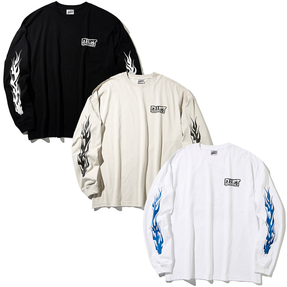 CLUCT クラクト MADFLOW[WIDE L/S TEE] 05047 長袖 ロンT ロングスリーブ ワンポイント ストリート
