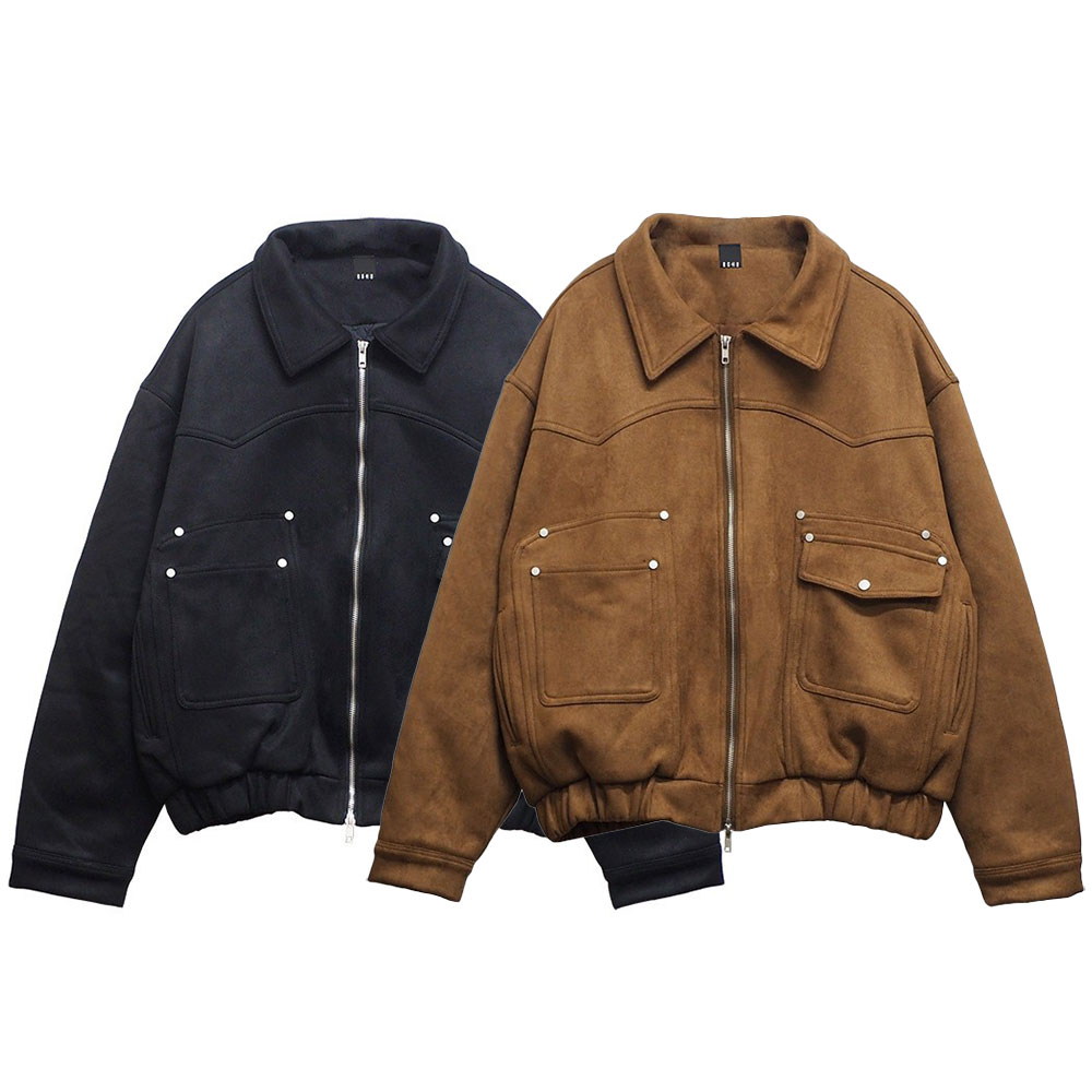 BAGARCH バガーチ SUEDE JKT BH-1737 スウェードジャケット アウター 上着 レザーパッチ AK-69 HIP HOP ヒップホップ｜BATTLE LINE