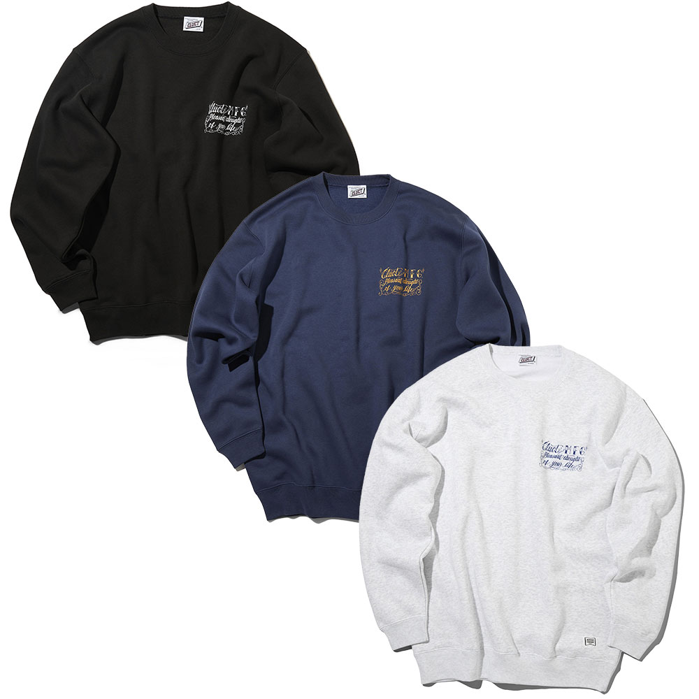 【20倍尖んがり】CLUCT クラクト LIFE[CREW SWEAT] 05124 流汗 クルーネックスウェット 調教師 表どおり メンズファッション-トップス-スウェット・トレーナー