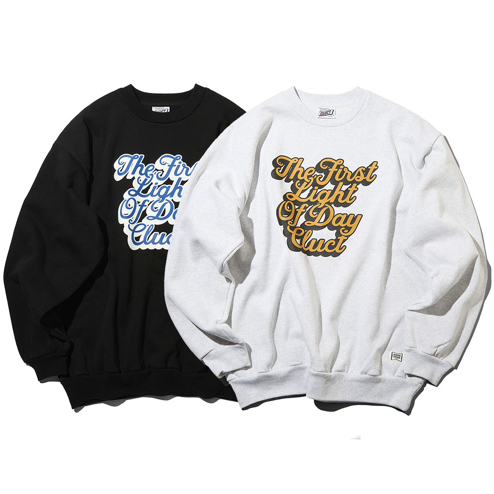 【2倍尖んがり】CLUCT クラクト THE FIRST LIGHT OF DAY[CREW SWEAT] 05125 流汗 調教師 長袖