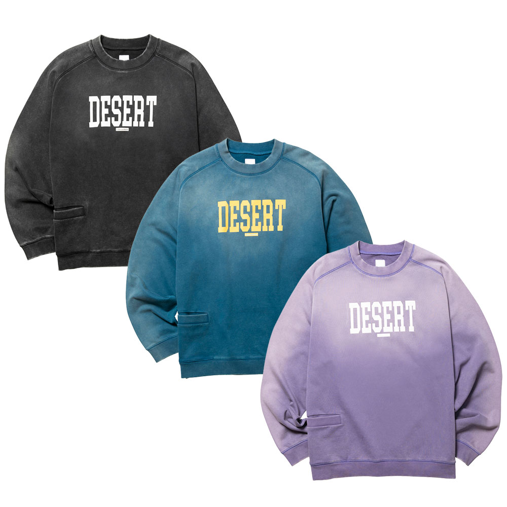 【20倍尖んがり】Liberaiders リベレイダース DESERT CREWNECK 773052503 流汗 調教師 ヴィンテージ処理 古着感 衣嚢 表どおり トップス-メンズファッション