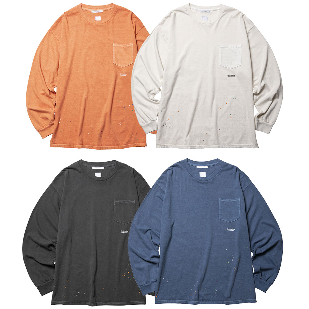 【20倍ポイント】Liberaiders リベレイダース PAINT SPLATTER L/S TEE 735072601 ロンT Tシャツ 長袖 ヴィンテージライク ペイント加工|BATTLE LINE