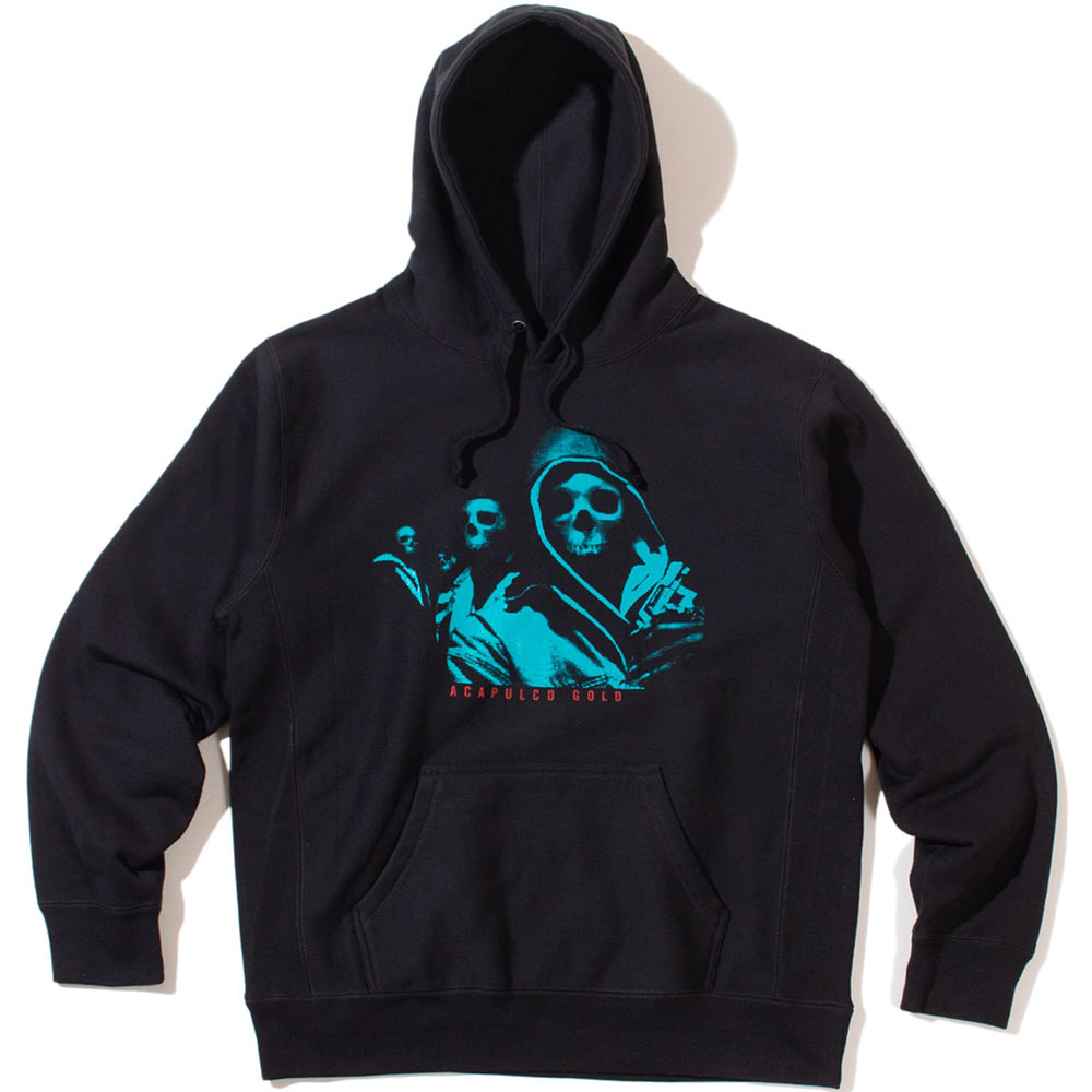 ACAPULCO GOLD アカプルコゴールド KNOWTHELEDGE PULLOVER HOODED SWEATSHIRT フーディ パーカー スカル 秋冬物