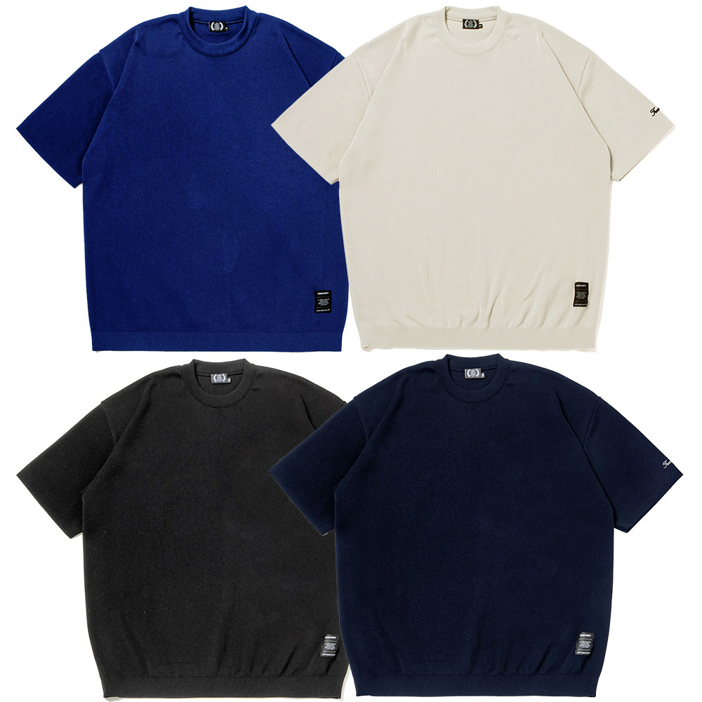 【2倍ポイント】430 FOURTHIRTY フォーサーティー S/S RLX KNIT C&S 26-012 2026年3月入荷先行予約 クルーネックセーター 半袖 Tシャツ