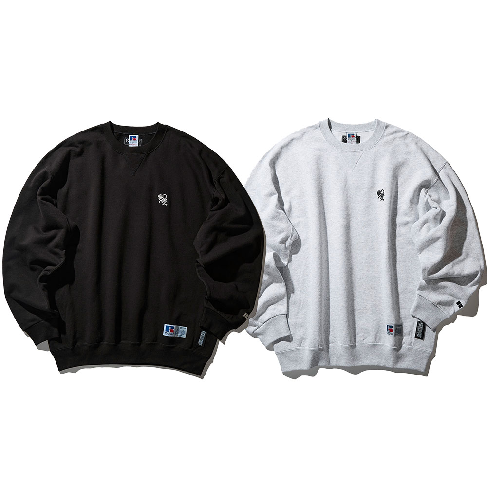 CLUCT クラクト BELLFLOWER[CREW SWEAT] 05200 流汗 調教師「RUSSELL ATHLETIC」 共同研究