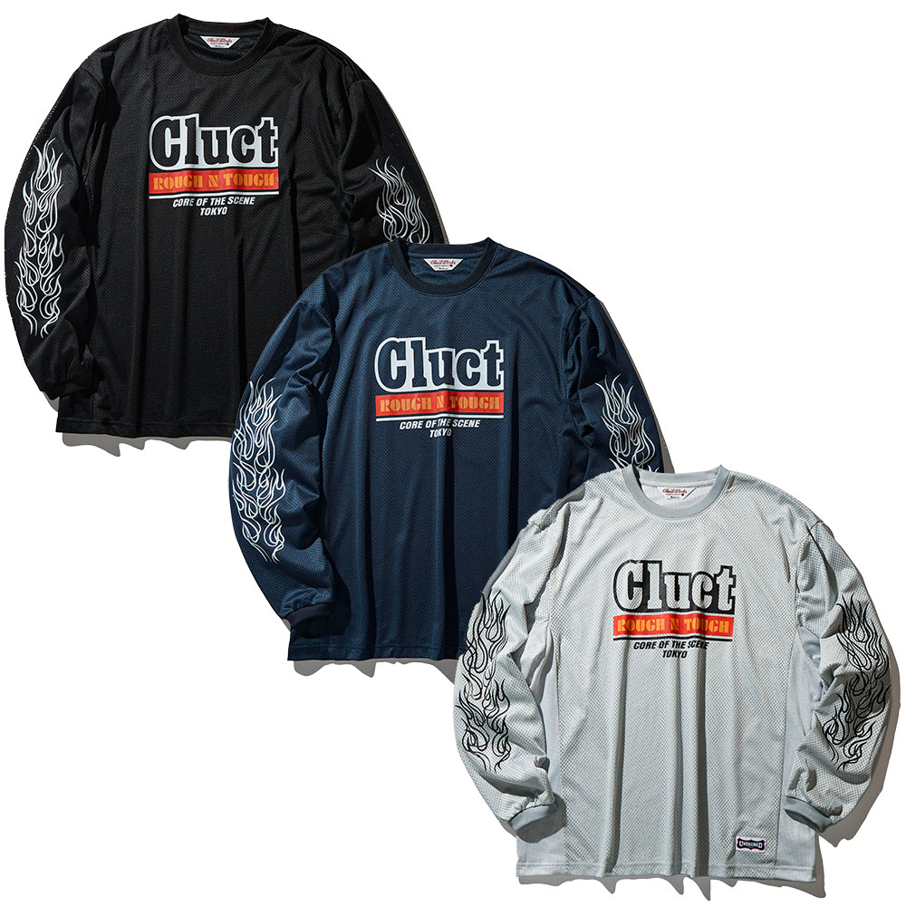 CLUCT クラクト RUCKER [MESH L/S TOP] 05167 2026年3月入荷先行予約 フットボールTシャツ 長袖 ロンT Tシャツ トップス
