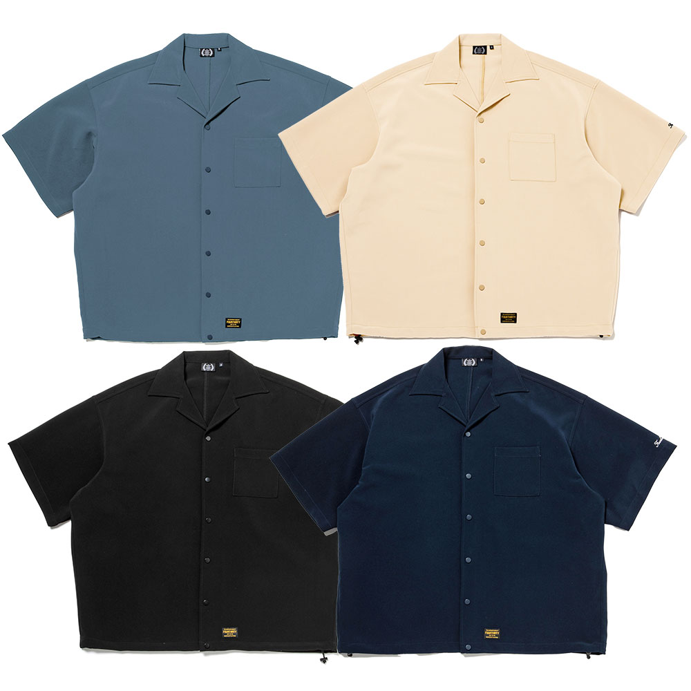 【2倍ポイント】430 FOURTHIRTY フォーサーティー S/S POLY OC WIDE SHIRT 26-085 2026年5月入荷先行予約 半袖シャツ ドローコード