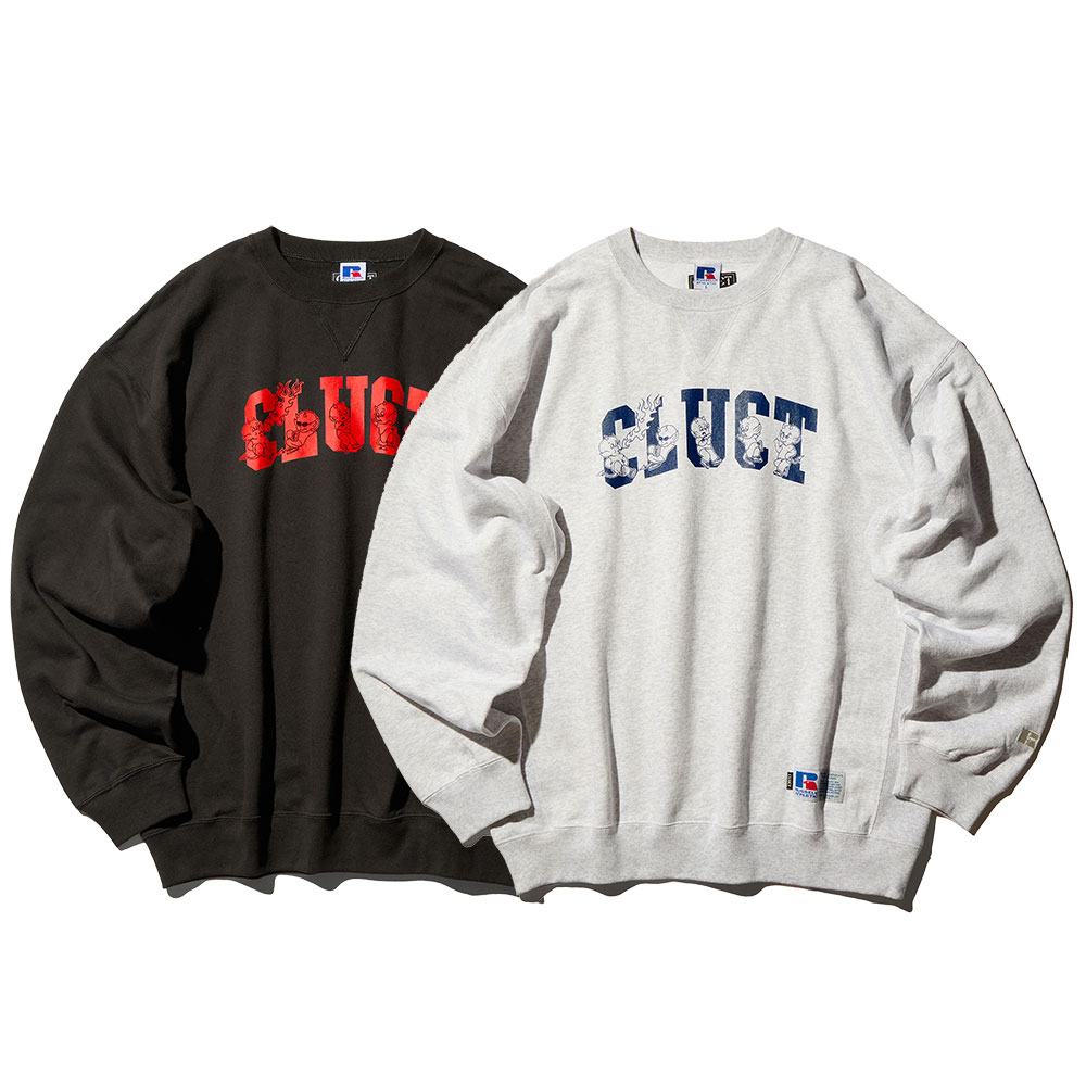 CLUCT クラクト CITY BEATS[CREW SWEAT] 05267 2026年9月入荷先んずる取っておく 汗水 調教師 共同研究 RUSSELL ATHLETIC