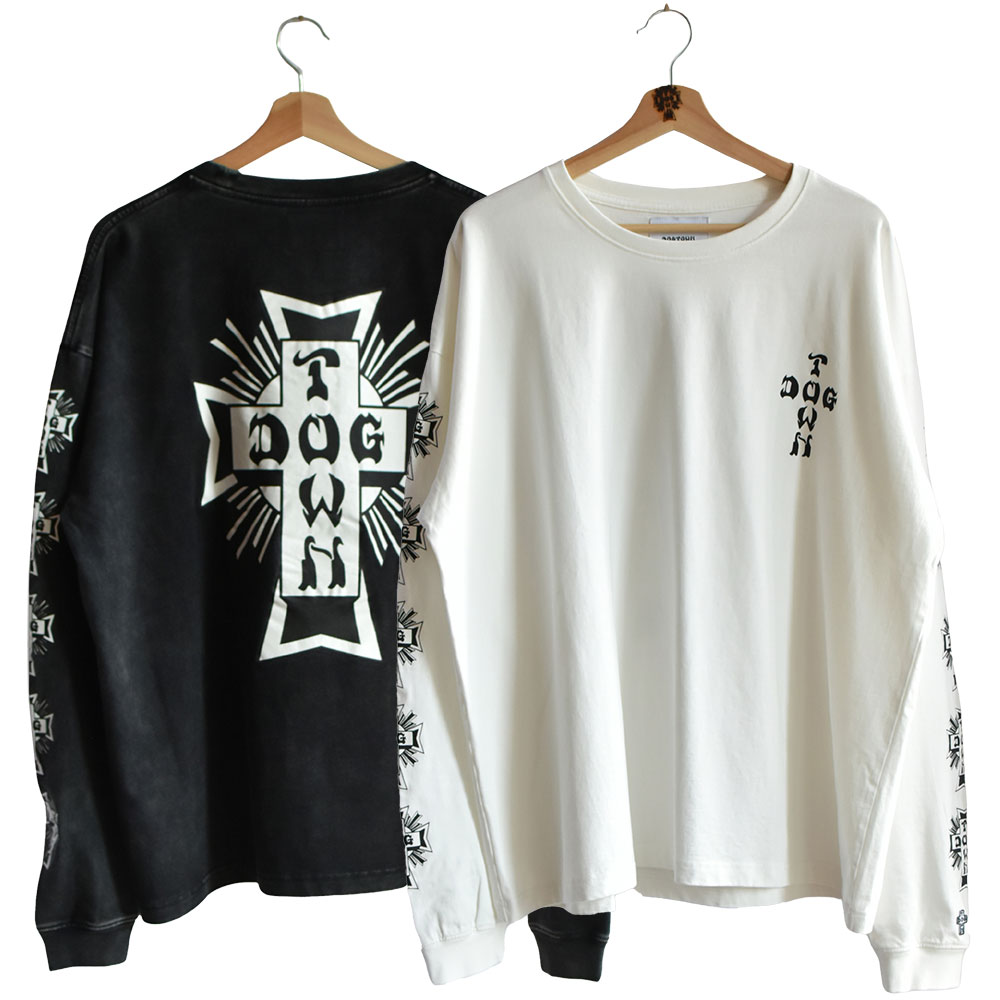 【2倍ポイント】DOGTOWN ドッグタウン Cross logo long -sleeved T-shirt DT-C-108 2026年8月入荷先行予約 ロンT Tシャツ 長袖｜BATTLE LINE