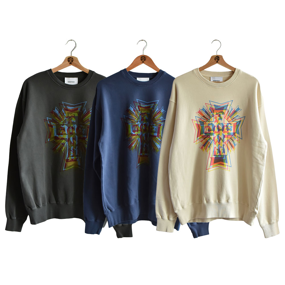 DOGTOWN ドッグタウン ３D p rint Letter cross p igment crew sweat DT-C-038 2026年8月入荷先行予約 スウェット｜BATTLE LINE