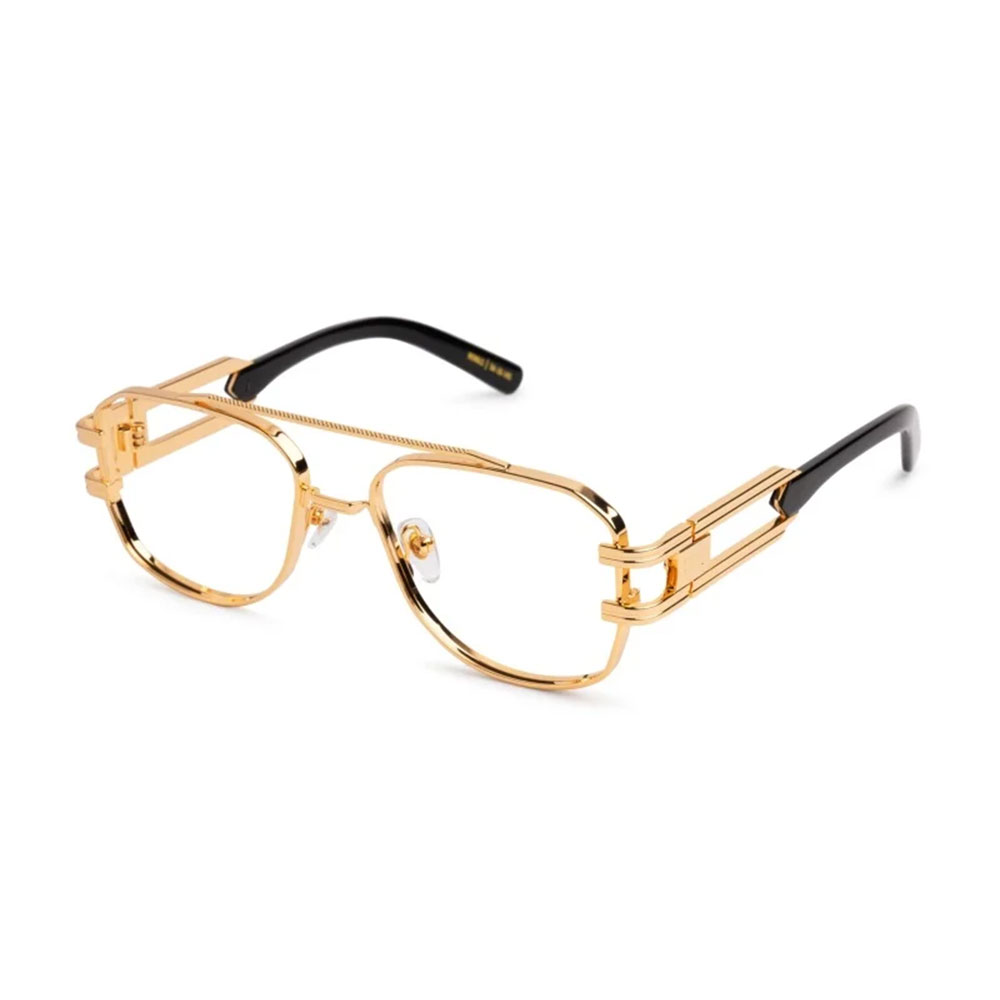 【2倍ポイント】9FIVE / nine five ナインファイブ 9five ROYALS Black & 24K Gold Clear Lens Glasses サングラス 眼鏡|BATTLE LINE