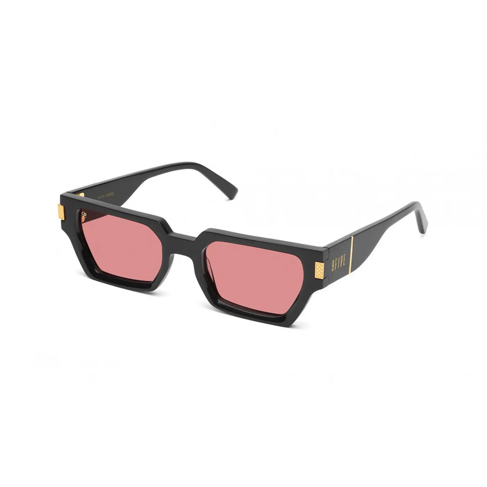 【2倍ポイント】9FIVE / nine five (ナインファイブ)9five LOCKS Black & 24k Gold Pink Sunglasses サングラス メガネ|BATTLE LINE