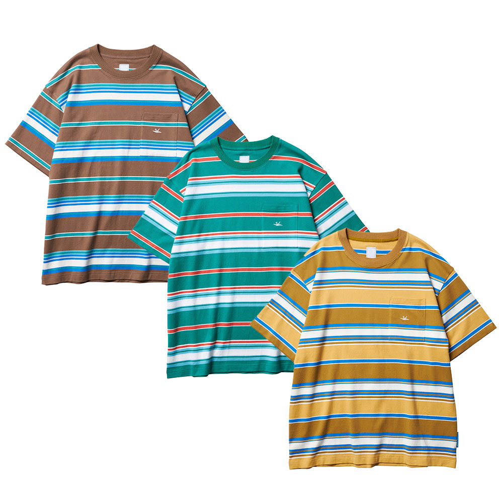 【20倍ポイント】Liberaiders リベレイダース MULTI STRIPE POCKET TEE 716042501 Tシャツ 半袖 ボーダー柄 90年代 ポケット カジュアル｜BATTLE LINE